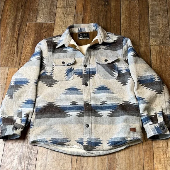 Jachs New York Brown and Blue Aztec Jacket - Picture 1 of 10